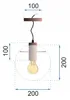 Závesné svietidlo tooLight APP306-1CP 20 CM BLACK Náhľad obrázku produktu 12