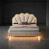 ProximaX Doppelbett 140x200 cm mit Muschelkopfteil, Samt Produktbild-Vorschau 4