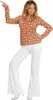 A woman is posing in a 70s-style outfit. Produktbild-Vorschau