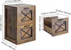 SucceBuy schedario in legno con 2 cassetti marrone per Anteprima dell’immagine prodotto 8