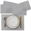 Hellgraue Tischsets aus Leinen, 4er-Set, 48 x 33 cm Produktbild-Vorschau 3