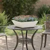 vidaXL Garten-Pflanzgefäß Weiß 50 x 50 x 15 cm Produktbild-Vorschau 2