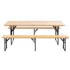 Ensemble brasserie table et bancs de jardin en bois 220 cm Voir les images du produit 2