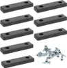 8x sossai Möbelgleiter in Schwarz inkl. Schrauben 50x14x5mm Produktbild-Vorschau 1