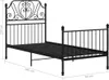 vidaXL Bettgestell Schwarz Metall 90x200 cm Produktbild-Vorschau 5