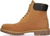 A side view of a single brown Timberland boot against a white background. Produktbild-Vorschau