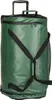 A green rolling travel bag with black straps and a retractable handle. Produktbild-Vorschau