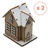 LED-houten kersthuisje, 10 cm, om op te hangen, inclusief Productafbeelding-voorbeeld 4