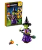 A LEGO Creator 3-in-1 Mysterious Witch set is shown, with the box and the assembled witch figure. Podgląd zdjęcia produktu