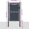 vidaXL Ocelová zahradní brána 100 x 200 cm antracitová Náhled obrázku produktu 3