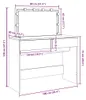 vidaXL Schminktisch mit LED-Beleuchtung Schwarz 100x40x120 Produktbild-Vorschau 7
