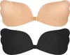 Damen Klebe BH, Beige, trägerloser Push up BH, rückenfreier Produktbild-Vorschau 8