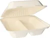 50 Menüboxen, Zuckerrohr "pure" 2-geteilt 7,7 cm x 20 cm x Produktbild-Vorschau 1
