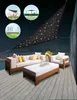 BURI Solar Sonnensegel LED Lampe 3,25x3m Licht UV Wind Produktbild-Vorschau 2