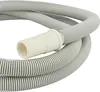 A close-up shot of a gray corrugated drain hose with a white plastic connector. Produktbild-Vorschau