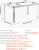 A white metal stand for an air conditioning unit, with dimensions and specifications listed. Podgląd zdjęcia produktu