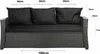 Cuscini per divano da giardino - Seduta 160x50x7, schienale Anteprima dell’immagine prodotto 2