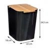 Mülleimer mit bambusdeckel 5l "naturéo" schwarz - 5 cinque Anteprima dell’immagine prodotto 7