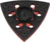 A triangular sanding pad with a black plastic base and red abrasive material. Anteprima dell’immagine prodotto