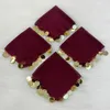 10x Bordeaux Luxus Halay Mendili groß 30x30 cm Tanztücher Produktbild-Vorschau 4