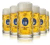 6x Hofbräuhaus München Bierglas 0,3l Krug HB Konturglas Produktbild-Vorschau 1