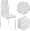 Esszimmerstühle 4-er SET, Kunstleder Weiß Produktbild-Vorschau 4