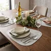 4er Set Tischsets 42x34cm Grau Silber Platzsets Abwaschbar Produktbild-Vorschau 4