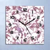 Wanduhr Echt-Glas-Küchenuhr Vögel auf Brombeeren Quarz Produktbild-Vorschau 1