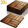 Fiqops 3m² Holzfliesen Mosaik Akazienholz Fliese 33 Stück Produktbild-Vorschau 2