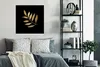 MuchoWow® Poster Gold - Äste - Blatt 75x75 cm - Wand Produktbild-Vorschau 4