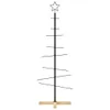 The Living Store Weihnachtsbaum Metall mit Holzständer Produktbild-Vorschau 3