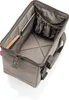 An open, empty reisenthel allrounder M herringbone mokka bag with internal pockets. Produktbild-Vorschau