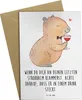Mr. & Mrs. Panda babykarte Capybara Wein - Weiß - Geschenk, Produktbild-Vorschau 1