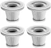 Four identical white and gray vacuum cleaner filters are arranged in a 2x2 grid on a white background. Produktbild-Vorschau