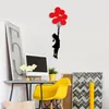 Wallity, Banksy - 11, decorazione murale, nero, metallo, Anteprima dell’immagine prodotto 2