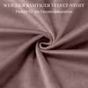 A close-up of a folded velvet fabric, likely a curtain, with text overlay. Voir les images du produit