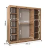 Schrank mit Spiegeln VIVIEN – Breite 200 cm, Weiß / Eiche Produktbild-Vorschau 3