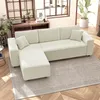 HOMCOM Ecksofa 3-Sitzer Sofa in L-Form Eckcouch mit Produktbild-Vorschau 8