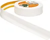 A roll of white flexible skirting board with yellow stripes on the inner side, unrolled to show its shape. Anteprima dell’immagine prodotto