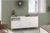 Buffet MORPHOS - L 150 x P 40 x H 74,5 cm - Blanc/Chêne - 3 Voir les images du produit 7