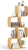 A S-shaped bookshelf with various items on its shelves. Podgląd zdjęcia produktu