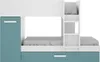 Etagenbett mit Kasten und - 3 x 90 x 190 cm - Weiß, natur Produktbild-Vorschau 6