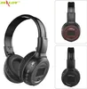 A collage of a black wireless gaming headset with a small screen on the earcups, shown from different angles. Two smaller images show the headset in brown and black. Produktbild-Vorschau