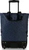 The back view of a rolling shopping bag with a blue and white diamond pattern. Podgląd zdjęcia produktu
