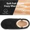 Herren Hausschuhe Rutschfest Bequem Memory Foam Schwarz Produktbild-Vorschau 2