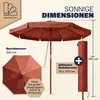 KINGSLEEVE® Holz Sonnenschirm 330 cm Groß UV Schutz 80+ Produktbild-Vorschau 2