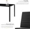A close-up of a dining table and a chair, with descriptive text. Náhled obrázku produktu
