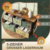 INONEFT Retro-dressoir met 5 laden, dressoir met stalen Productafbeelding-voorbeeld 4