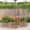 vidaXL Klappbarer Gartentisch 110 cm Massivholz Akazie Produktbild-Vorschau 2