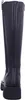 A back view of a black knee-high boot with a thick sole. Voir les images du produit